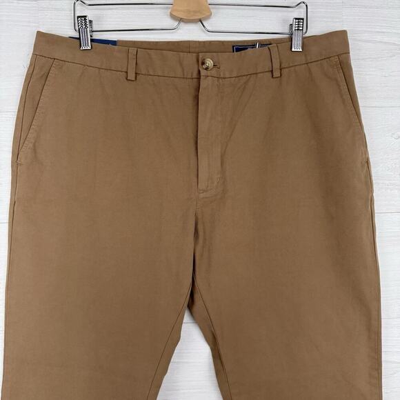 NWT Vineyard Vines Chino Pants Mens 38x32 Breaker Slim Fit Club Brown Preppy - Picture 2 of 12